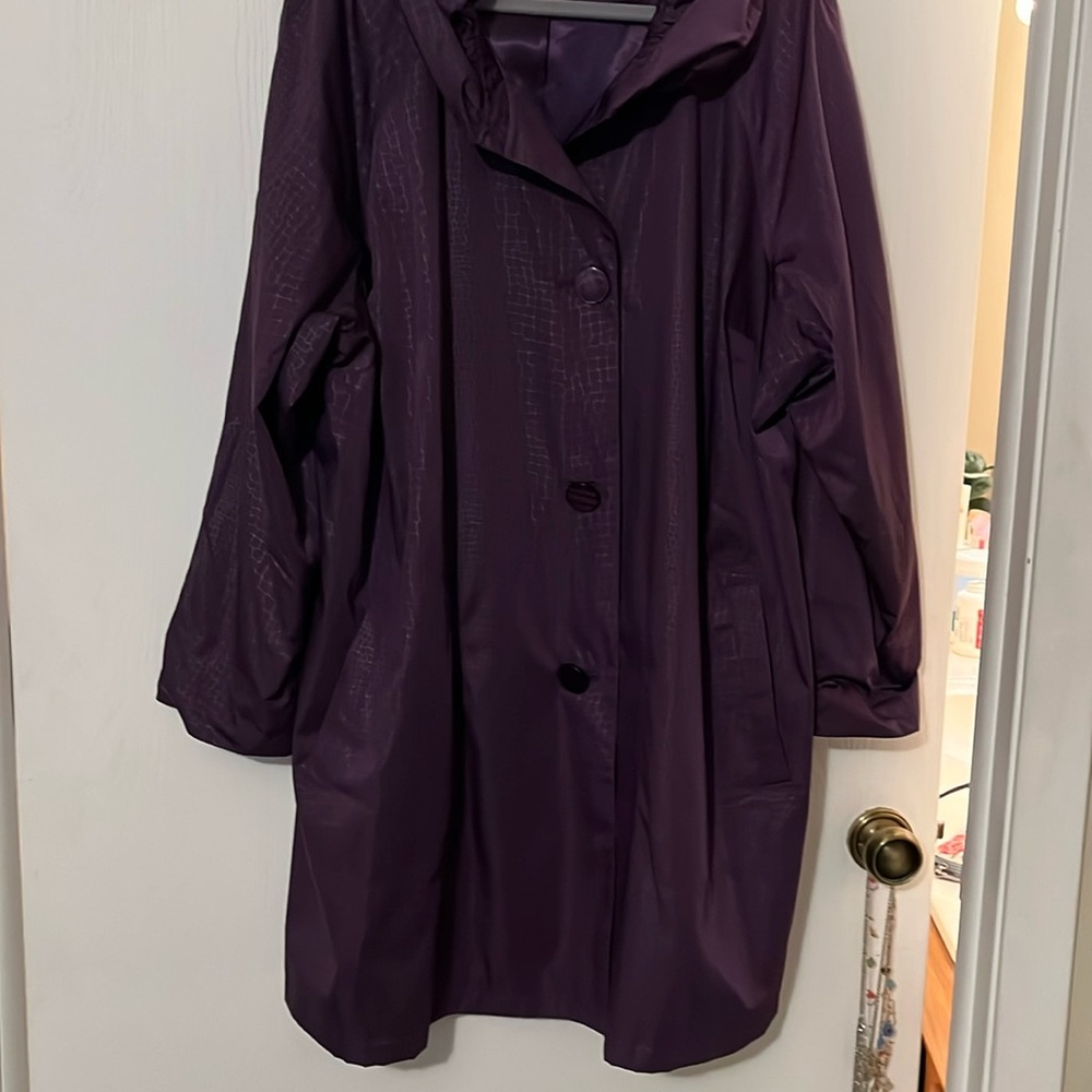 Gorgeous purple 3x mid weight Dennis Basso coat